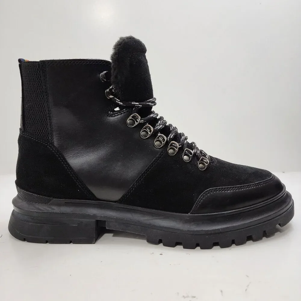 KURT GEIGER Boots VIPER HIKER Mens Size EU 43/US 10 Black Leather Suede Combat